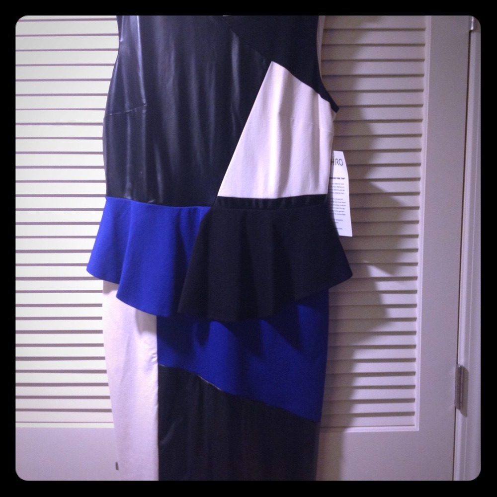 Faux leather dress